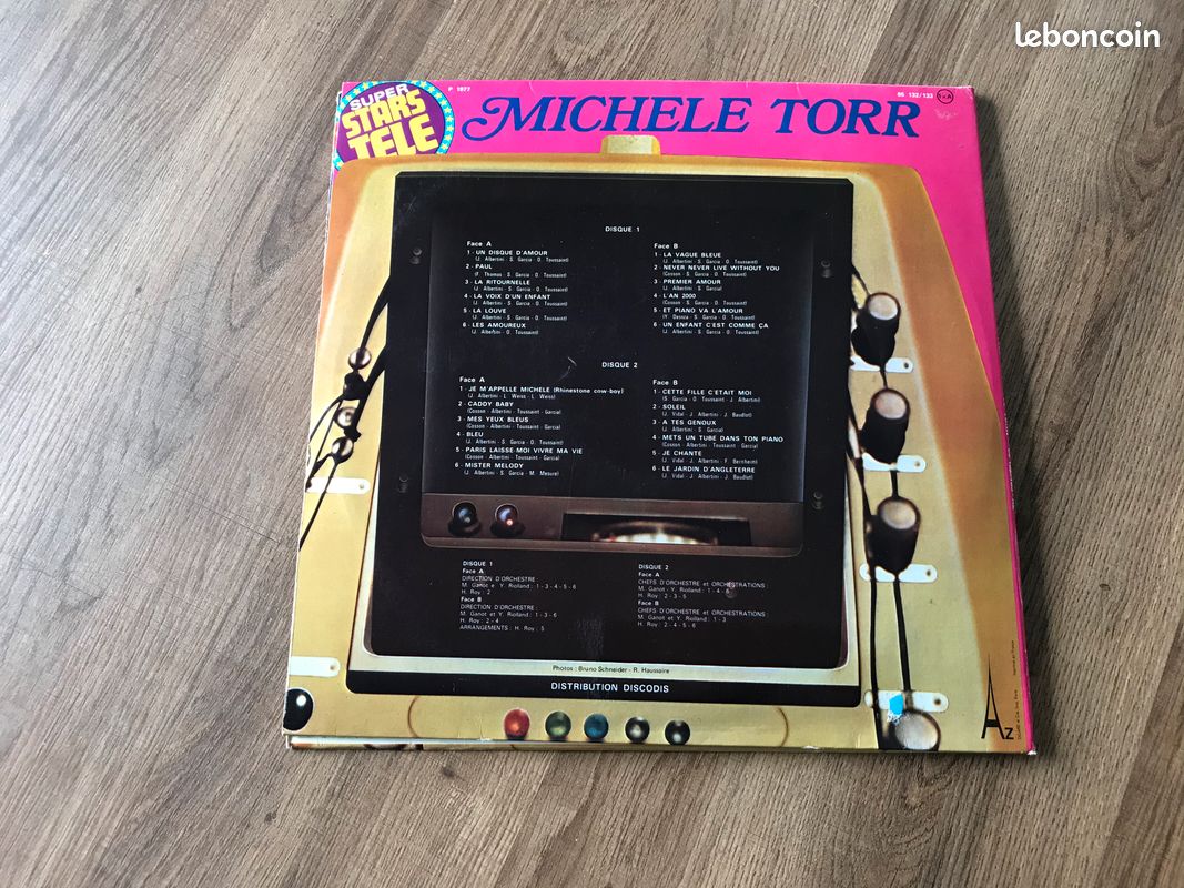 MICHELE TORR super stars tele un disque d'amour double album 33 tours 85 132/133 (image 3)