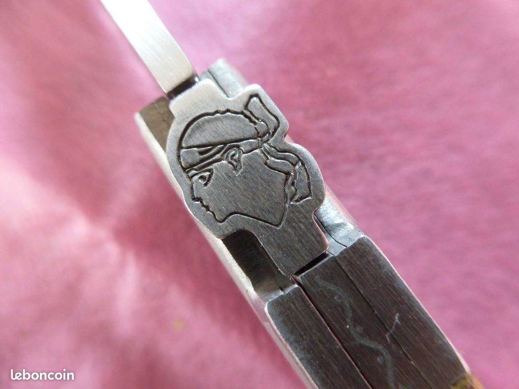 Couteau De Poche Pliant CORSICA Vintage - Poignée En Bois - Années 80 Et Plus - Occasion