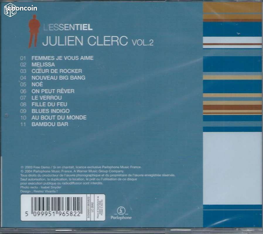 CD Julien CLERC Femmes je vous aime (image 2)