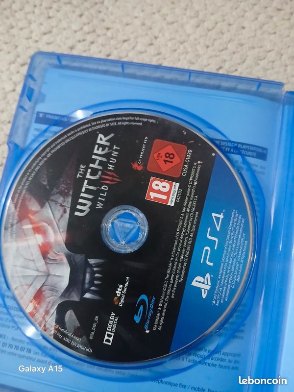 CD ps4 The Witcher 3 Wild Hunt PS4 - Jeu PlayStation 4 RPG - État Neuf / VF (image 2)
