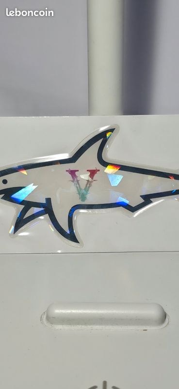 Shark paulen polen vrunk holographique radium laser reflets brillant autocollant sticker requin neuf (image 2)