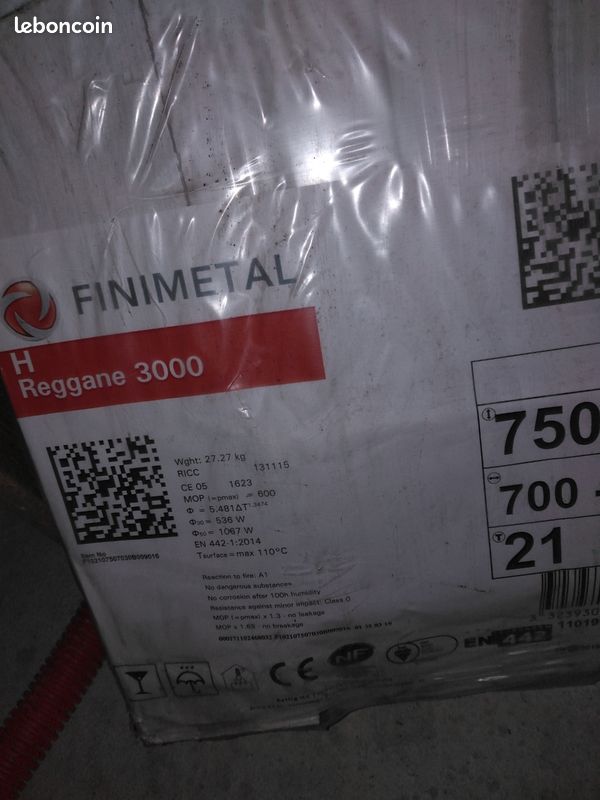 Radiateur acier finimetal reggane 3000 750*700*14 -21 (image 1)
