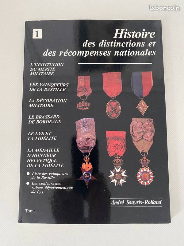 Histoire des distinctions et des récompenses nationales T1 (image 1)