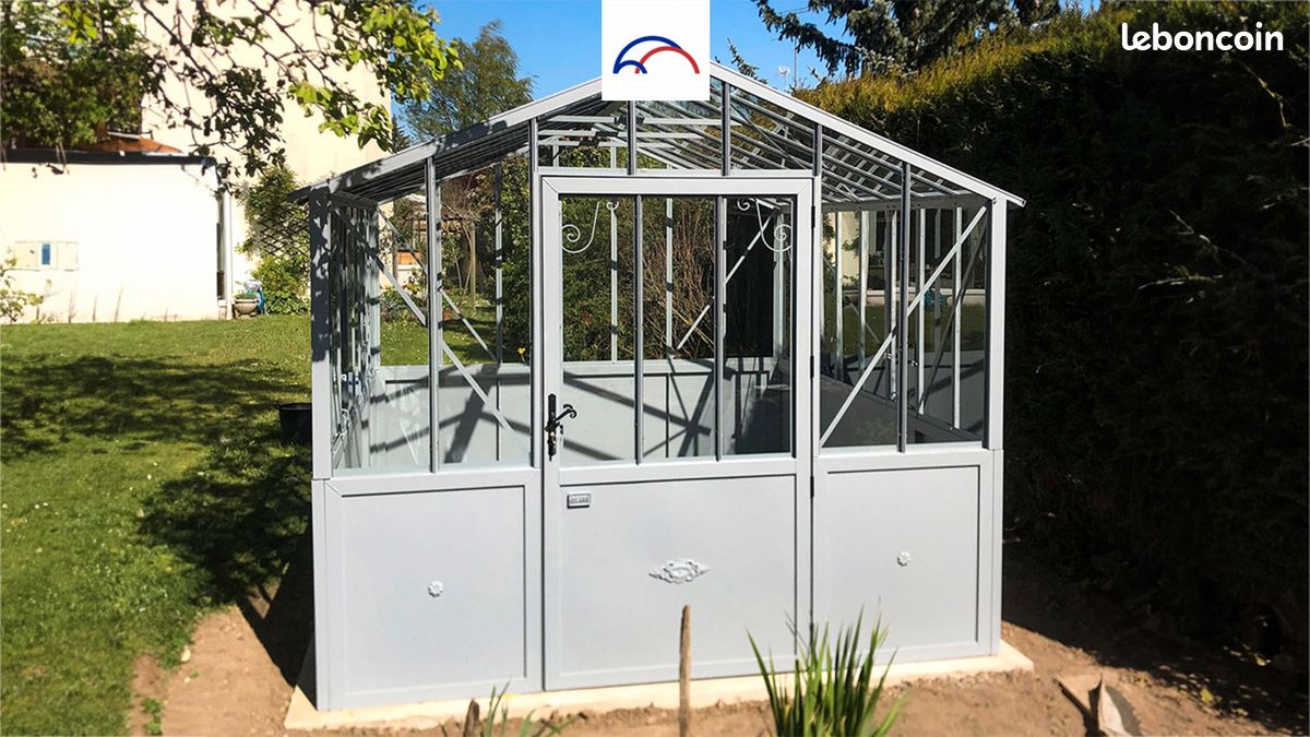 Serre de Jardin en Verre à l’Ancienne - Classique - 2,75 x 1,50 (4m2) - Etat Neuf (image 1)