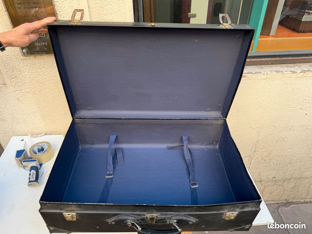 Grande Malle Vintage en Fibre Vulcanisée – Années 50/60 (image 2)