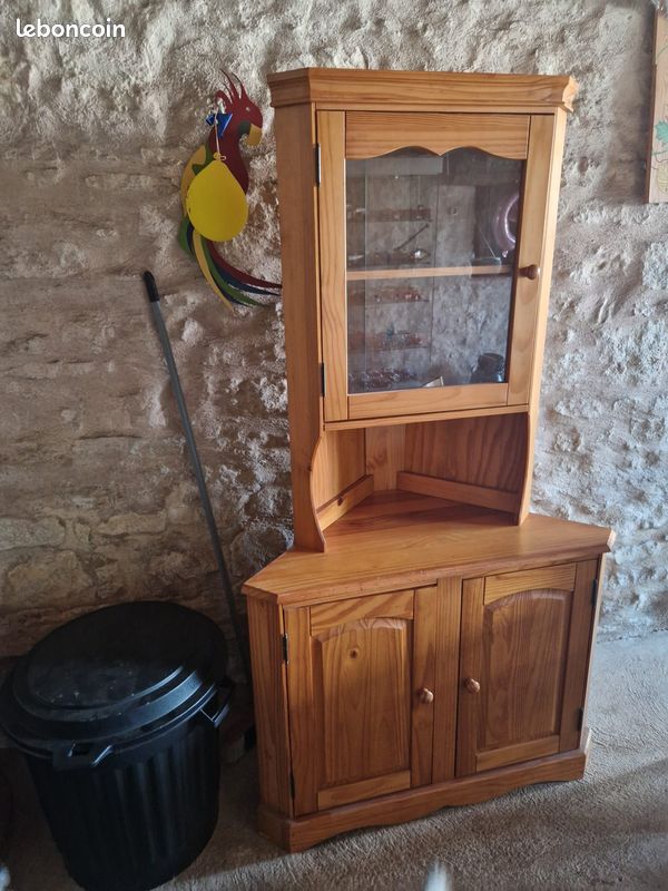 Meuble vitrine d'angle (image 1)