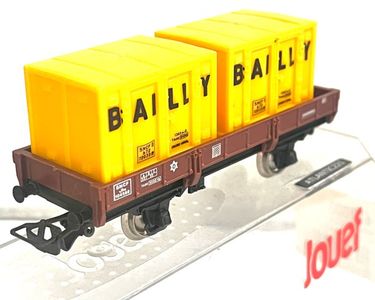 JOUEF HO LOT De 2 Wagons Plats Courts Sncf A Essieux Sans Chargement
