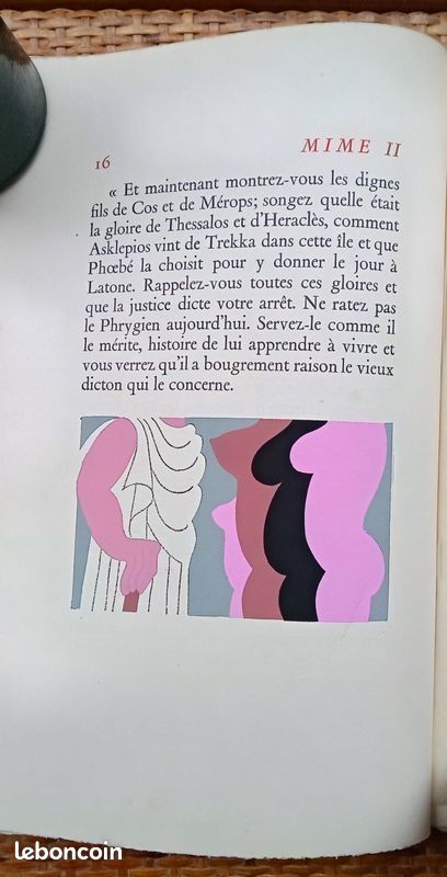 Mimes d' Hérondas Traduit J. Dyssord (image 3)