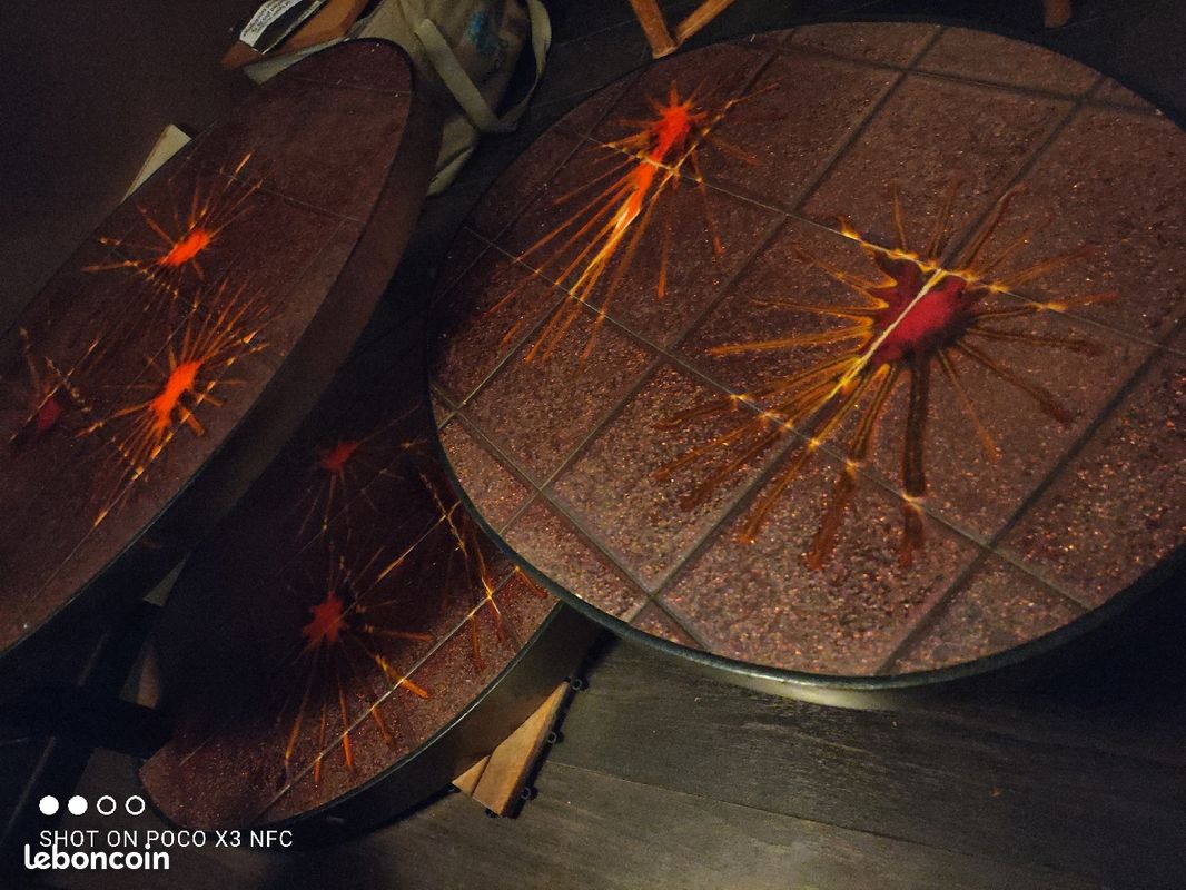 Vallauris table 3 plateaux "la roue" (image 2)