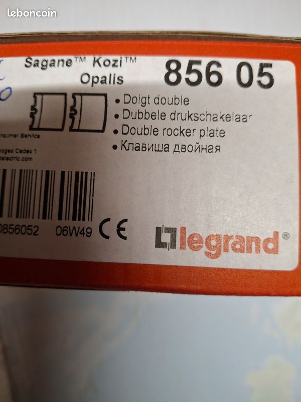 Doigt Double Legrand Sagane 85635 – Pour Variateur 84136, Finition Blanche !