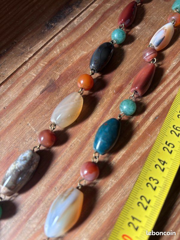 Collier sautoir en pierre naturelle authentique (image 7)