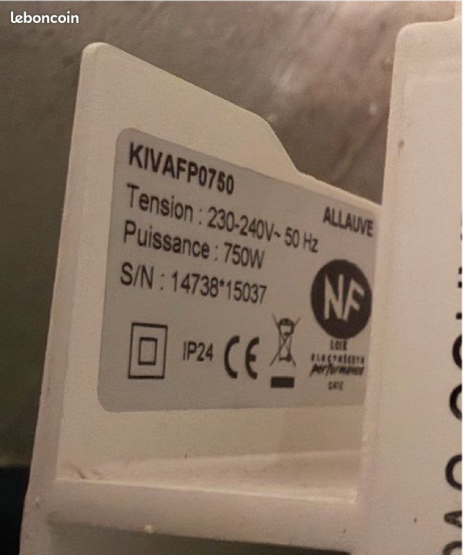 Radiateurs électriques à fluide caloporteur – 750 W et 900 W Vends 2 radiateurs électriques à fluid (image 3)
