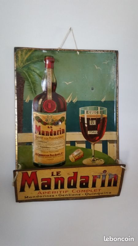 Ancien Jouet Porte-lettres Mural En Carton - Enfant, Motif Oie Et Fruit - France, Années 1930 - Occasion