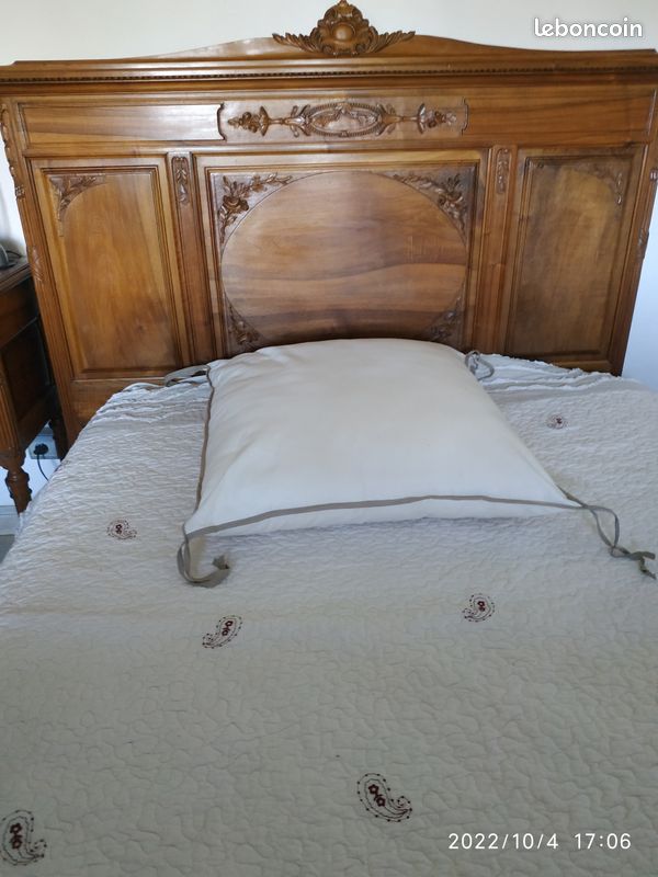 Lit ancien en 140 merisier (image 3)