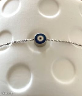 Bracelet Iolite Bleue Argent 925 Fait Main – Taille 7-8 Pouces, Bijou Femme/homme
