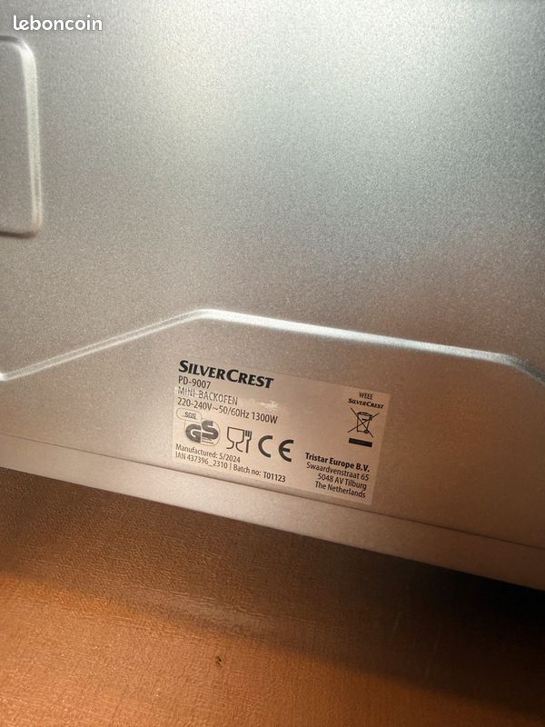 Mini four Silvercrest 1300W – Très bon état – Compact et pratique (image 2)