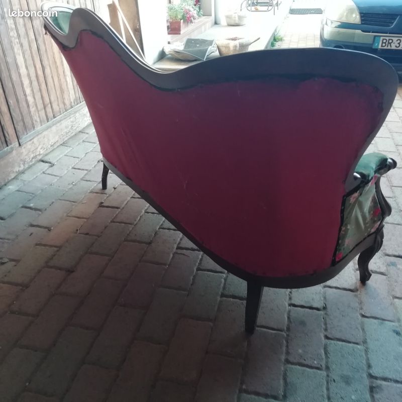 Banquette ancienne style Louis XV (image 3)