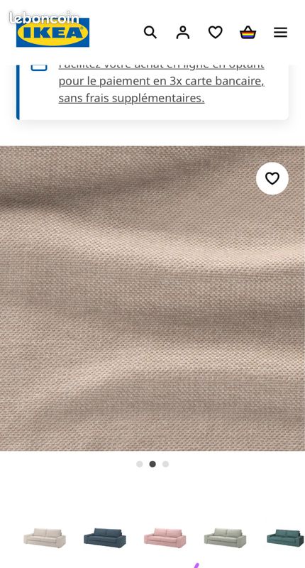 Tissus tallmyra pour canapé vimle ikea (image 2)