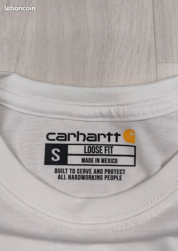 T-shirt Carhartt blanc neuf taille S (image 3)