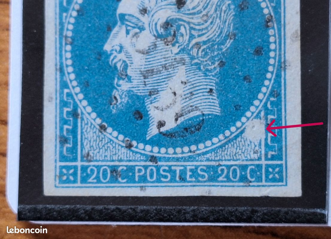 Timbre France NAPOLEON 14A (particularités) (image 3)