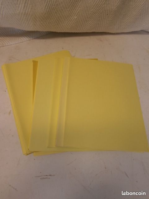 25 Chemises cartonnées jaune de classement pour bureaux (image 3)
