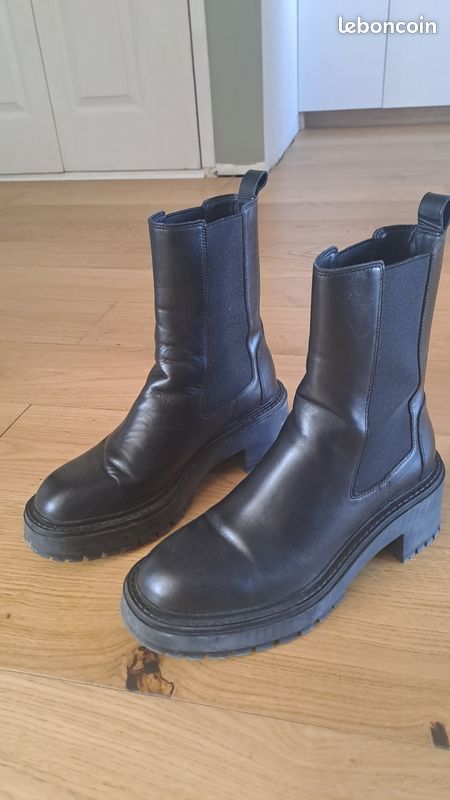 Bottines Chelsea Bottines Track Zara TRACK BOOTS Black ZARA Georgia