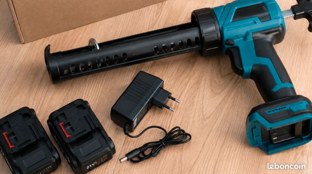 Pistolet à colle électrique, pistolet de calfeutrage à colle pour verre, 4 vitesses, portes et fenêtres sans fil, outil de colle à coudre électrique pour batterie 18V (image 1)