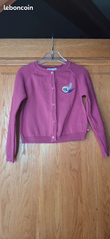 Gilet mauve marque la Compagnie des petits taille 5 ans (image 1)