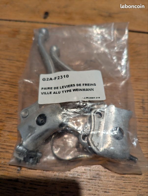 Paire de poignée de frein vélo ancien vintage WEINMANN aluminium