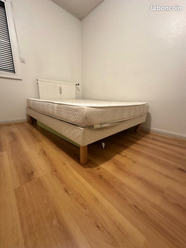 đïž Lit 2 places 140 x 190 cm + sommier + matelas + tiroir de rangement (image 2)