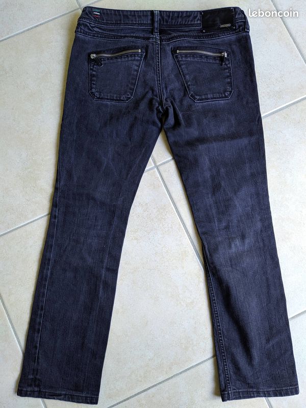 Jean Diesel Kinkey Femme Taille 40 (W30) - Occasion Très Bon état - Couleur Blanc - Coupe Slim