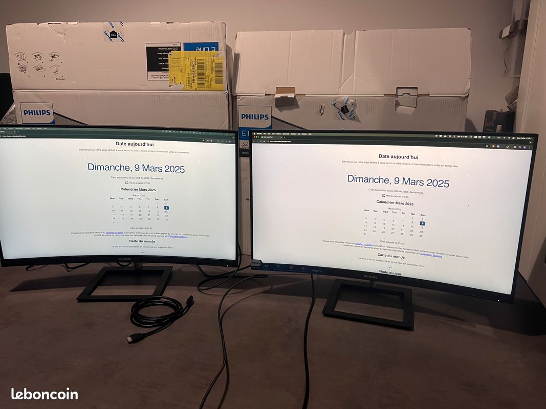 2x Écrans Philips 32” 4K - trés bon état (image 2)