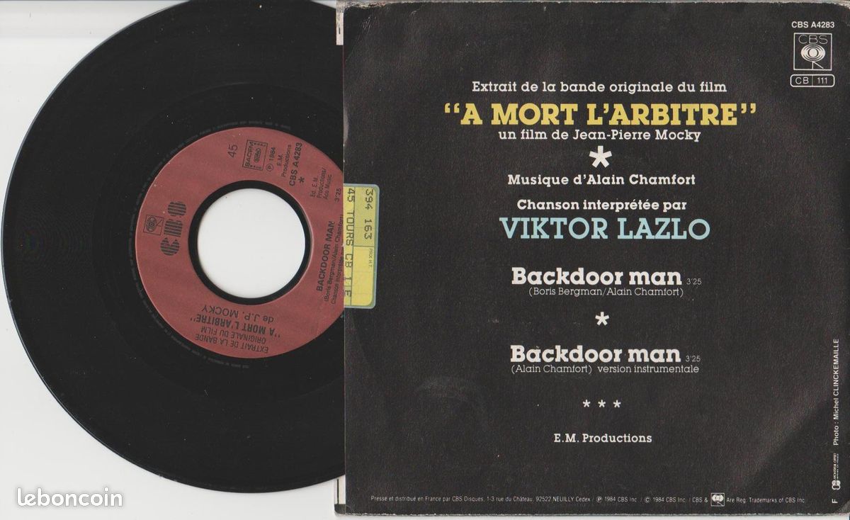 Viktor LAZLO - Backdoor Man – 45 tours (image 2)