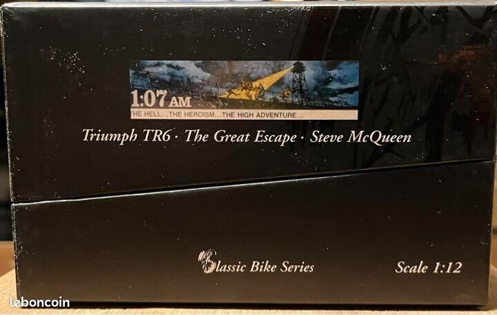 Moto Miniature Minichamps 1:12 – Triumph TR6 – Steve McQueen – The Great Escape – Occasion