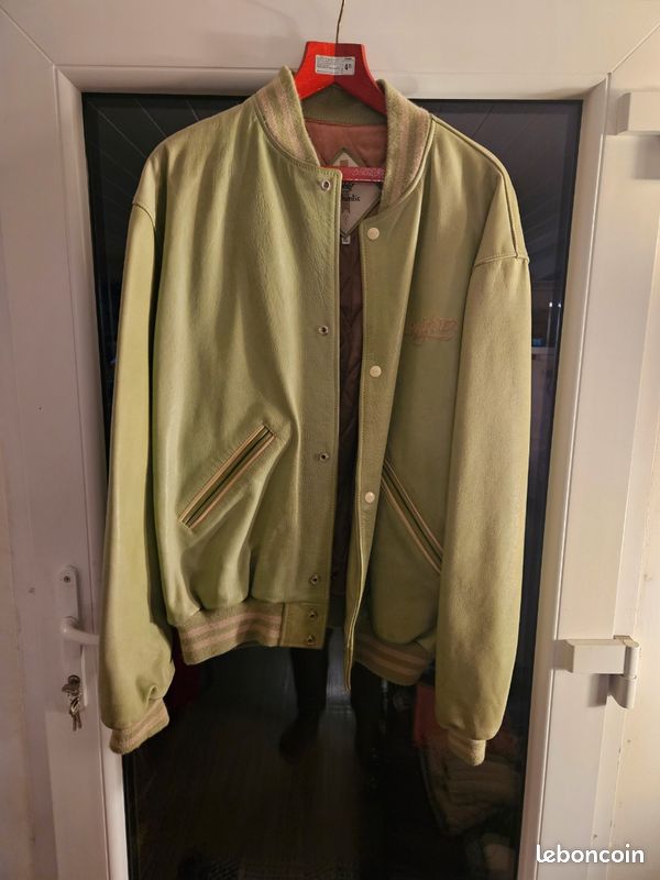 Chevignon Vintage Veste En Jean Bogota Kaki Vert Armée Casual