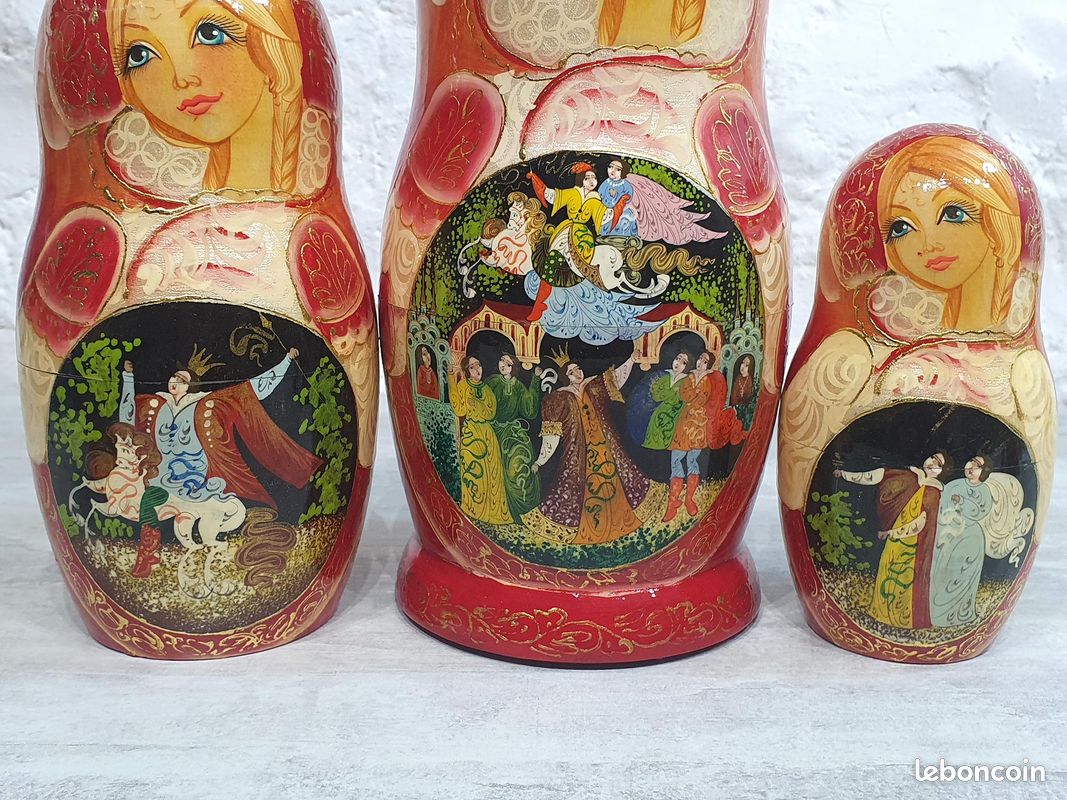 Poupées russes Matriochka porte-bonheur, russie, nidification, Kokeshi, fèves françaises, fèves, figurines en porcelaine, miniatures de maison de poupée WW25 - France
