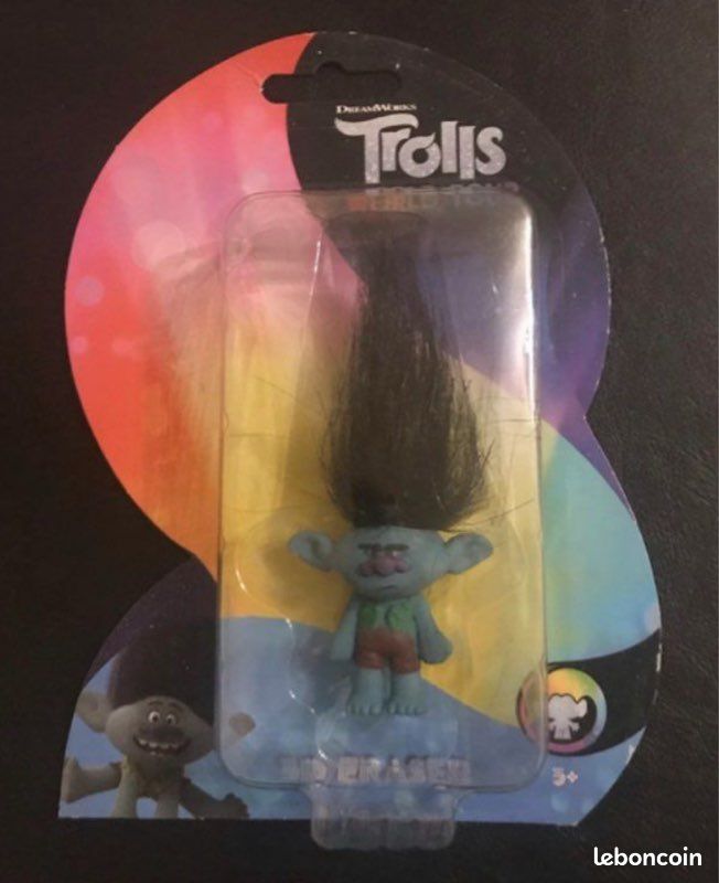 Figurine gomme 3D »Dreamworks »Trolls bleu (image 1)