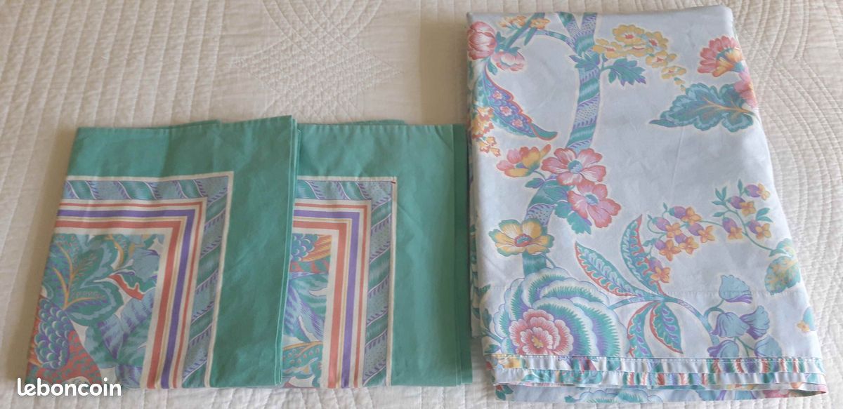 Olivier Desforges : Drap Coton (pour lit 2 places) + 2 Taies Taille XL (image 1)