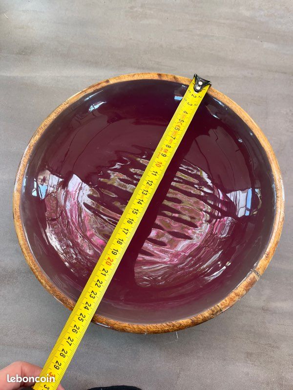 Plat bois et couleur vernis 25cm (image 3)