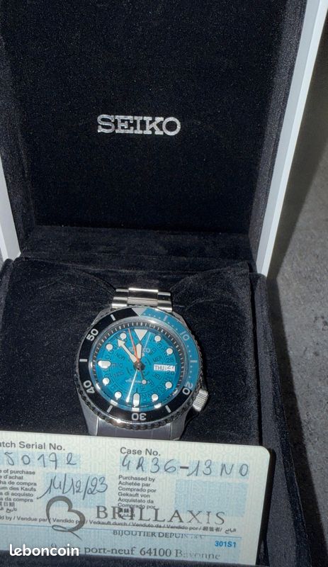 Seiko 5 Sports Time Sonar SRPJ45K1 automatique – boîte/papiers (image 2)