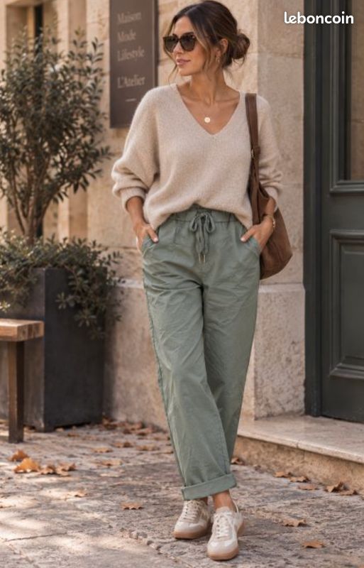 Pantalon decontracté femme taille unique (42-46) (image 1)