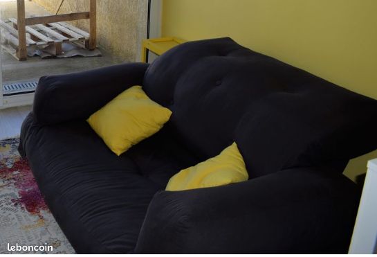 Canapé-lit futon Karup Design Hippo gris anthracite - convertible 2 places (image 1)