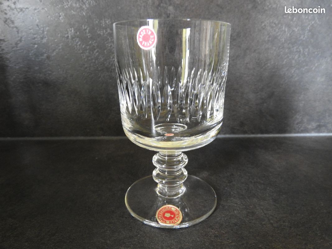 Lot De 6 Verres à Vin En Cristal Gravé THERESIENTHAL Pour Hoechst - 20 Cl