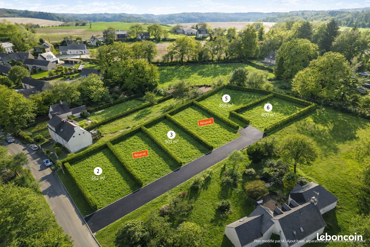 Grand Terrain Viabilisé 859 m² (image 1)