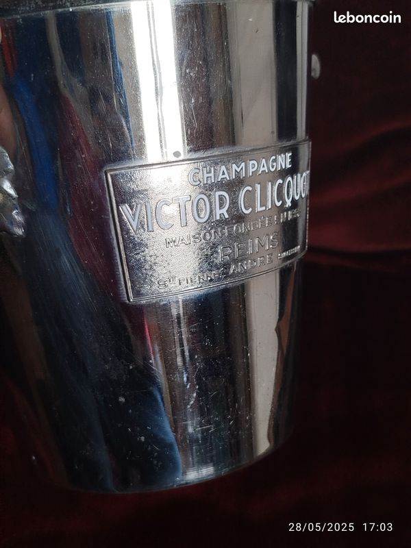 Seau à Champagne Vintage Veuve Clicquot Ponsardin - Aluminium - 20 Cm