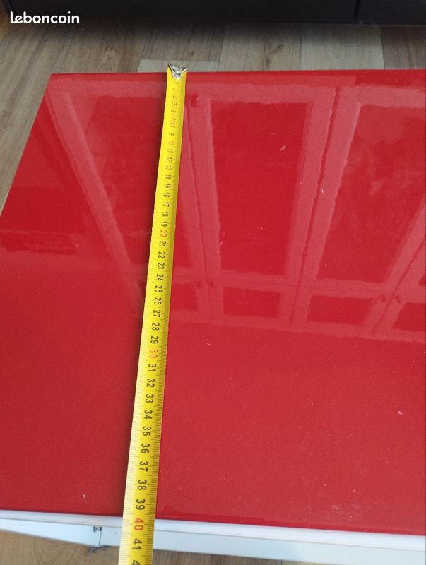 Porte façade de tiroir rouge verni Ikea pour caisson metod (image 7)