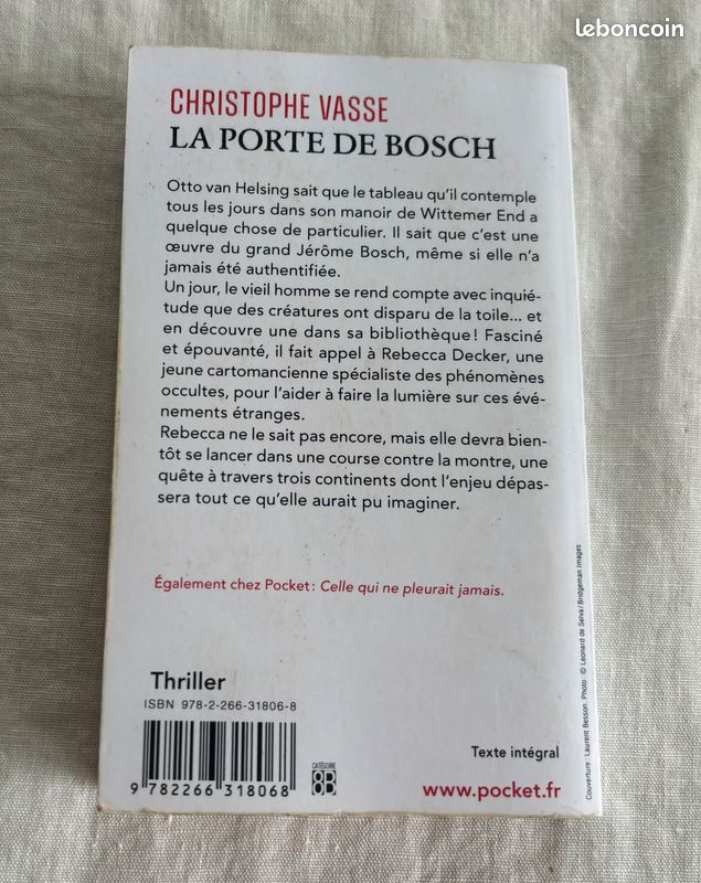 Christophe VASSE La porte de Bosch Thriller 2019 Les Nouveaux Auteurs juillet 2021 EN TRES TRES BON ETAT à retirer sur Petit Havre (image 3)