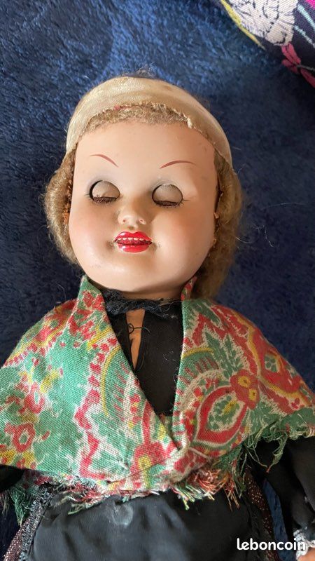 Ancienne Poupée Marcheuse, 54cm. Yeux Dormeurs Vintage Collection Rétro