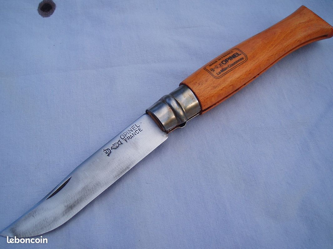Ancien Couteau Opinel N°12 – Manche Bois – Virobloc – France – 28,5 Cm
