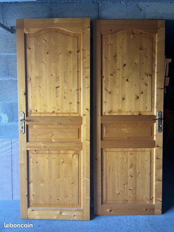 Lot de 5 portes intérieur en sapin (image 1)